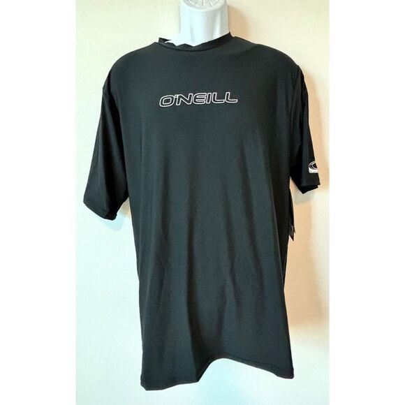 O’Neill Black UPF 50+ Short Sleeve Rash Guard Surf Shirt | XXL | NEW - Picture 6 of 13